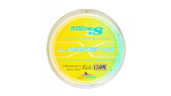 Плетеный шнур EastShark Legend X8  150м 7,8кг/0,10мм (Желтый) 